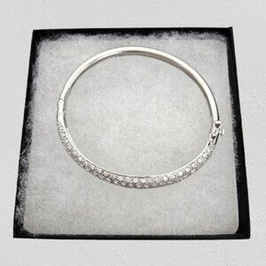 Sterling Silver Pave Setting Bangle bracelet